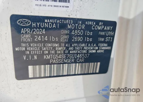 2025 Genesis G70 Sport Advanced из США, поврежденный, VIN KMTG54SE7SU146537